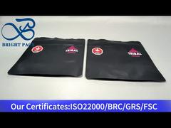 black custom child proof exit bags