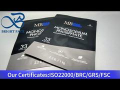 ถุงตั้งได้อะลูมิเนียม-พลาสติกสีดำขนาดใหญ่สำหรับผงชูรส 1 กก.