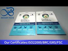 ถุงซิปล็อคพลาสติกสีฟ้าสำหรับอาหารสุนัข 170 กรัม