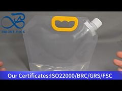 ถุงบรรจุของเหลวแบบมีพวยกาใส พร้อมหูจับ ความจุมาก
