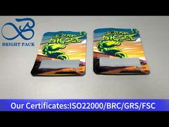 ถุงซิปคอมโพสิตฟอยล์อลูมิเนียมสีส้มพร้อมหน้าต่างใส