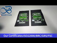 ถุงไมลาร์กันเด็กแบบกำหนดเองสีดำ 7 กรัม