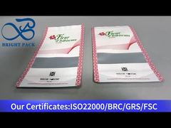 กระเป๋าซิปขาวยืนขึ้น พร้อมหน้าต่างโปร่ง