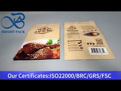 ถุงตั้งตั้งมีซิปใส่อาหารสีน้ำตาล 453g