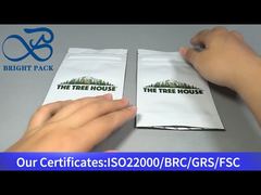 กระเป๋าซิปล็อคทนเด็กยืนสีขาว