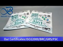 ถุงยืนขึ้นแคปซูลซักผ้าสีขาว 420ก