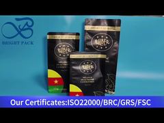 ถุงก้นแบนสีดำมีวาล์ว 1กก