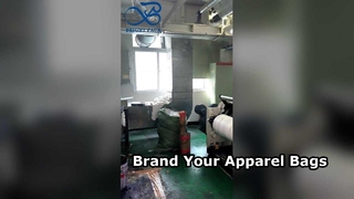 ถุงเก็บเสื้อผ้าพิมพ์โลโก้แบรนด์หน้าต่างใสแบบกำหนดเองถุงเก็บเสื้อผ้า