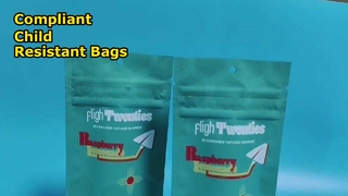 ถุงวัชพืชแบบกำหนดเองเป็นกลุ่มที่ทนต่อเด็กได้ตามมาตรฐานสหรัฐอเมริกาสำหรับแบรนด์กัญชา