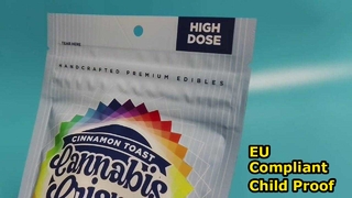 บรรจุภัณฑ์ป้องกันเด็ก จำนวนมากที่ผ่านการรับรองจากสหรัฐอเมริกาสำหรับร้านขายยาและแบรนด์กัญชาของสหภาพยุโรป