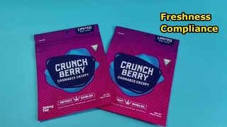 ถุง Ziplock ของ Mylar แบบกำหนดเองที่ได้รับสิทธิบัตรจากสหรัฐอเมริกา เพื่อความสดใหม่ของกัญชาและความต้องการด้านการปฏิบัติตามข้อกำหนด