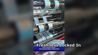 ม้วนบรรจุภัณฑ์ขนมฟิล์ม B2B อาหารขายส่งปลอดภัยที่กำหนดเองความร้อนปิดผนึกอุปสรรค