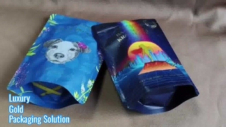 ถุงซิปพลาสติกปั๊มทองหรูหราสำหรับของขวัญพรีเมี่ยมและบรรจุภัณฑ์ขายปลีกที่มีตราสินค้า