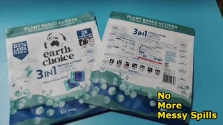 ถุงซิปแคปซูลซักผ้าป้องกันการรั่วสำหรับการจัดเก็บในครัวเรือนที่ไม่เลอะเทอะ