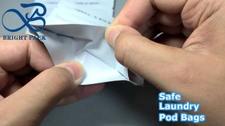 ถุงทนเด็กเล็กสีขาวสำหรับใส่ผงซักฟอกแคปซูลซักผ้า