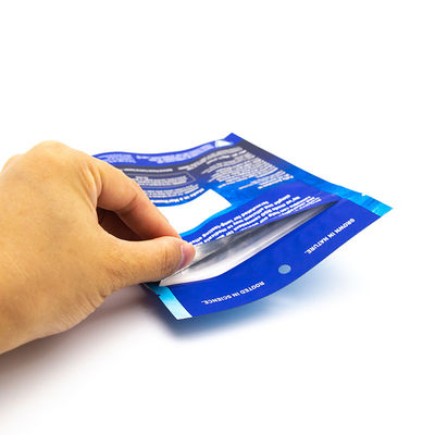 กระเป๋าบรรจุซีเปอร์ป้องกันเด็ก 3 ด้าน ผู้ผลิตสินค้าที่กําหนดเอง Vmopp+Pet+Pe กระเป๋าพลาสติกผสม