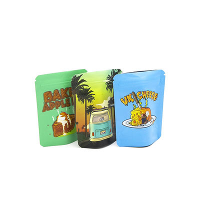 พิมพ์ตามสั่ง ป้องกันกลิ่นสําหรับเด็ก 1 กรัม 3.5 กรัม 7 กรัม 14 กรัม 28 กรัม 1 oz Mylar Bag