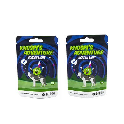 กระเป๋าพลาสติกแบบ Ziplock ที่ทนทาน พิมพ์ฟอยล์ กระเป๋าบรรจุบุหรี่สําหรับเด็ก กระเป๋าขนมขนมขนมขนมกระเป๋า Mylar