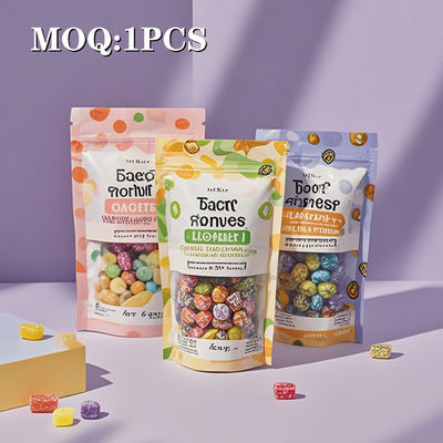 สัญลักษณ์ที่กําหนดเอง กระเป๋า Mylar 3 ด้าน กระเป๋าปิดด้วยซิปล็อค พลาสติกยืนขึ้นบรรจุบุหรี่