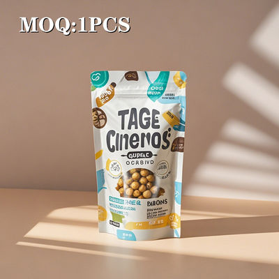 กระเป๋าบรรจุอาหารที่แข็งแกร่งสําหรับถั่ว, ข้าวและถั่ว มีความรู้สึกเป็นมืออาชีพและล็อคซิปล็อคที่ปิดได้ใหม่