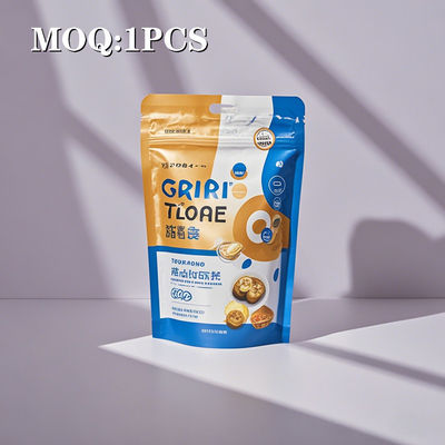 Custom OEM ODM Stand Up Pouch Mylar Bags สําหรับผงผลไม้ 100 กรัม พร้อมหน้าต่างใส