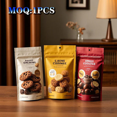 Custom ยืนขึ้น ซิปเปอร์กระเป๋าสําหรับอาหารมะเขือเทศสนับสนุนเปิดหน้าต่าง