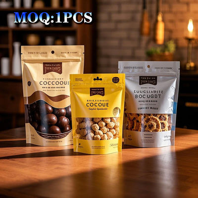 พิมพ์ตามสั่ง พลาสติกยืดหยุ่น กันกลิ่น ซิปล็อค ยืนขึ้นกระเป๋า แพ็คเกจยาง Mylar กระเป๋าที่มีหน้าต่าง