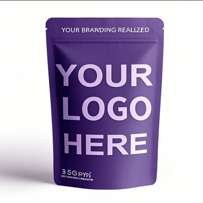 อาหารที่ปลอดภัย กล่องซิป Mylar ที่ยืนพร้อมกล่อง Fda / Sgs / Rohs ที่ได้รับการรับรองว่ากันความชื้น