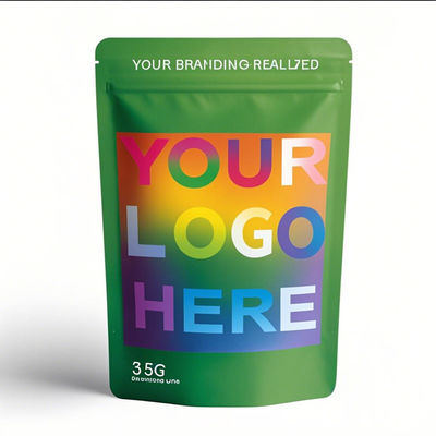 ขายปลีก Custom Printed Mylar หอมกัน 3.5g 7g 14g 28g อาหาร ยืนขึ้น กระเป๋า ซิปพลาสติก เลเซอร์ Tereo 3.5g กระเป๋าพร้อมหน้าต่าง