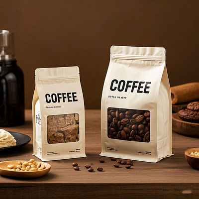 กระเป๋าสะพาย Ziplock ด้านล่างเรียบ สะพายอากาศสําหรับอาหาร เครื่องสําอาง อิเล็กทรอนิกส์ โลโก้ที่สามารถปรับแต่งได้