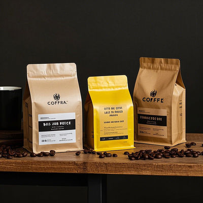 Child - Resistant Biodegradable Coffee Pouches Airtight For Roasted Beans Bulk