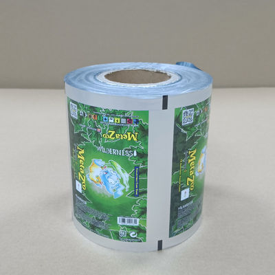 ฟิล์มบรรจุพัสดุที่พิมพ์ตามสั่งสําหรับกระเป๋ายืน สีสว่างสูง & ปลอดภัยสําหรับอาหาร