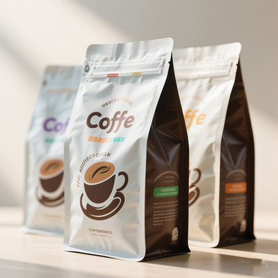 แพคเกจกาแฟพรีเมี่ยม Mylar Bag Aroma Lock Valve & 99% ป้องกันแสง UV