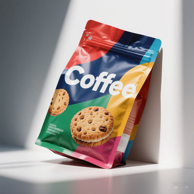 กระเป๋าสตางค์ติดปริมณฑล 8 ด้านที่มีอุปสรรคสูง PET/AL/PE Composite & FDA 21 CFR