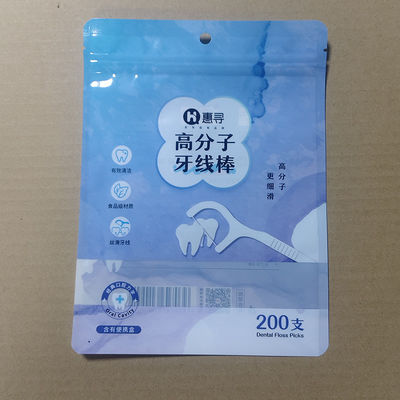 การบรรจุสตริเลิศความร้อนสูง Floss Pick Packaging ป้องกัน BOPA / PE