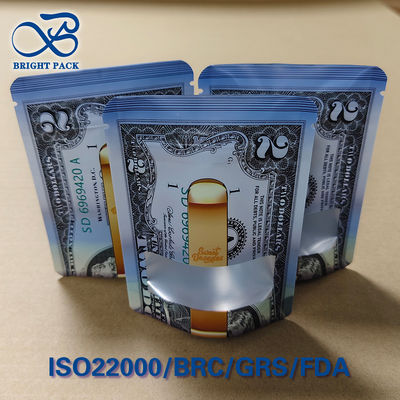 ถุงกันเด็กแบบซีล 3 ด้าน ลายดอลลาร์สหรัฐฯ พิมพ์ลายเอง - ได้รับการรับรองมาตรฐาน ASTM