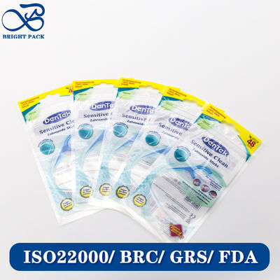 วัสดุผสมผสานขนาดที่กําหนดเอง ออกแบบกระเป๋าบรรจุพลาสติก พร้อมการพิมพ์โลโก้ สําหรับบรรจุเส้นฟัน Wholesale