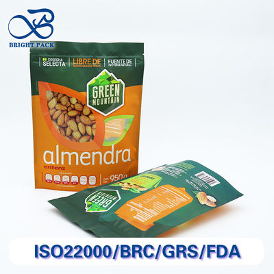 โรงงานผลิตถุงซิปล็อคแบบตั้งได้ ถุงไมลาร์สำหรับบรรจุถั่ว พร้อมพิมพ์ลายและหน้าต่างแบบกำหนดเอง