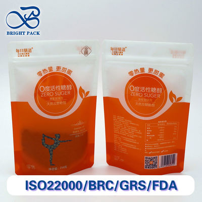 ถุงบรรจุภัณฑ์อาหารแบบตั้งได้กันความชื้น พร้อมหน้าต่างและลวดลายการพิมพ์เฉพาะ