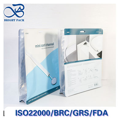 ถุงซีลแปดด้านแบบหนาสำหรับบรรจุอุปกรณ์อิเล็กทรอนิกส์ พร้อมหน้าต่างใสและซิปปิดผนึกกันฝุ่น