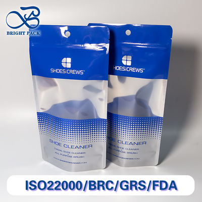 ถุงตั้งได้แบบพกพาพร้อมหน้าต่างใสสำหรับบรรจุภัณฑ์น้ำยาทำความสะอาดรองเท้า มีฟังก์ชันการใช้งานที่หลากหลายสำหรับการใช้งานในหลายสถานการณ์