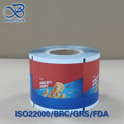 ฟิล์มม้วนบาร์พลังงานพิมพ์ลายกำหนดเอง 10 สี กราเวียร์ ป้องกันกลิ่น