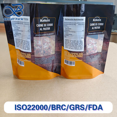 กระเป๋ายืนที่พิมพ์ด้วยดิจิตอลที่สามารถปรับเปลี่ยนได้ สําหรับบรรจุอาหารที่มีหน้าต่างโปร่งใส