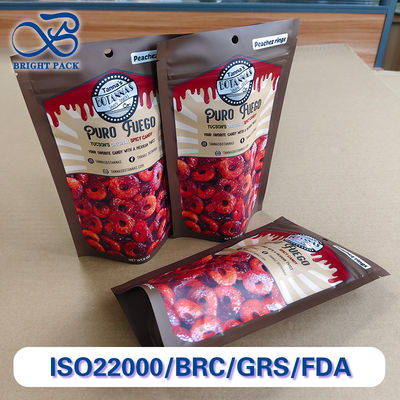 กระเป๋าสต๊อด-อัพแบบสัญลักษณ์ที่สอดคล้องกับ Pantone 10 สี Flexo Printing สําหรับบรรจุอาหารยอดขาย