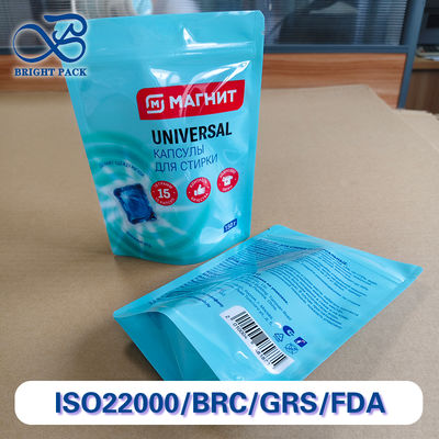 กระเป๋าสะพายน้ําถุงยืนสําหรับถุงซักรีด แพ็คเกจความหนาตามสั่งด้วยซิปที่ปลอดภัยสําหรับเด็ก