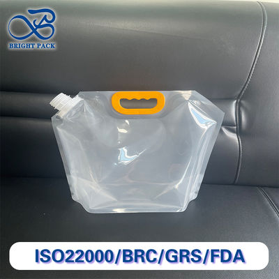 ถุงพวยกาใสหนาพร้อมหูจับเสริมความแข็งแรง 1L/1.5L/2.5L/5L/10L ถุงหัวฉีดสำหรับบรรจุภัณฑ์ธัญพืชและของเหลวจำนวนมาก
