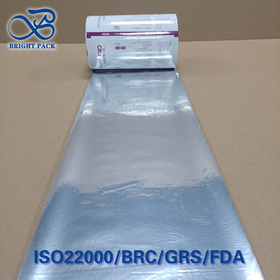PET/AL/PE ClO2 โรลฟิล์มยาฆ่าเชื้อ 0.05 OTR ป้องกันและกันแสงเพื่อความมั่นคงทางเคมี