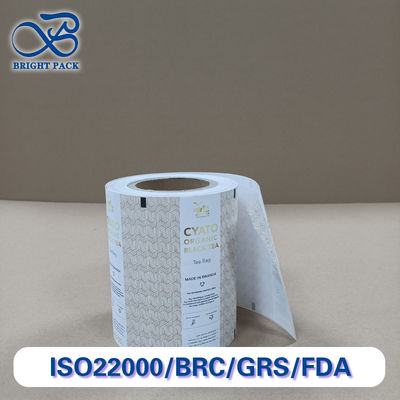 ฟิล์มบรรจุชาพรีเมียม ผนังผสมผสานหลายชั้นที่มีอุปสรรคสูง ความชื้น / ปรากฏออกซิเจน ล็อคความสดชื่นสําหรับถุงชาและถุงชา ขนาดที่กําหนดเองและการพิมพ์ รับรอง SGS / FDA