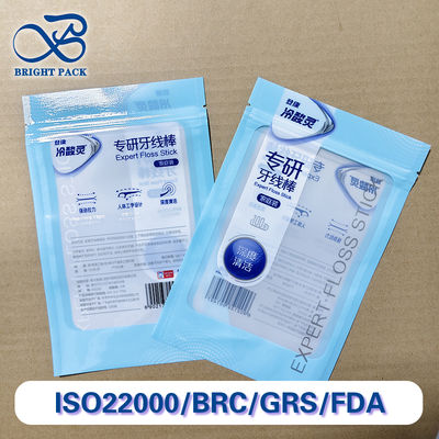 กระเป๋าสะพายเส้นฟันที่ปิดใหม่ กระเป๋าสะพายเส้นฟันพลาสติกประกอบที่ไม่มี BPA แพคเกจพิมพ์ตามสั่ง กระเป๋าสะพายเส้นฟันที่กันความชื้นสําหรับสินค้าอนามัย