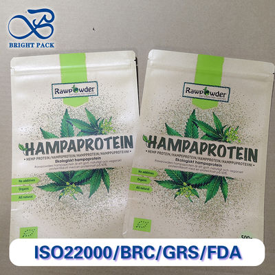 กระดาษคราฟท์พรีเมียม / PE กระเป๋าซิปผสม กระเป๋าบรรจุภัณฑ์หนักที่เป็นมิตรต่อสิ่งแวดล้อม สําหรับกาแฟ